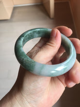 Load image into Gallery viewer, 57.5mm certified 100% natural Type A light green/purple/white chubby jadeite jade bangle R59-1301
