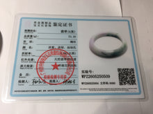 Load image into Gallery viewer, 55.5mm Certified 100% natural Type A sunny Green &amp; Light Purple(春带彩) jadeite jade bangle PH247-0509

