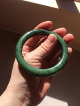 Load image into Gallery viewer, 54.8mm Certified 100% Natural Deep Pine Green/Black "Serene Ember Forest" Nephrite (red-skin nephrite 红皮碧玉)  Bangle HT168-12-6184
