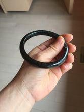 Load image into Gallery viewer, AllaboutjadeCanada.com only 61.8mm type A 100% Natural dark green black MoCui(墨翠) Jadeite bangle PC195
