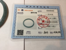 Load image into Gallery viewer, 60mm Certified Type A 100% Natural dark green blue gray black slim round cut Guatemala Jadeite bangle PJ13-4323
