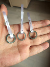 Load image into Gallery viewer, Size 1 1/4 (12.7mm) 100% natural type A icy watery green/blue/gray Guatemala jadeite jade band ring group AA106
