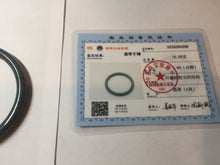 Load image into Gallery viewer, 55.4mm Certified Type A 100% Natural dark green blue gray black slim round cut Guatemala Jadeite bangle PJ14-4298
