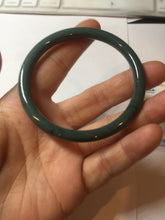 Load image into Gallery viewer, 55.4mm Certified Type A 100% Natural dark green blue gray black slim round cut Guatemala Jadeite bangle PJ14-4298
