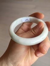 Load image into Gallery viewer, 53.5mm certified 100% natural Type A sunny green white jadeite jade bangle PA259-3846
