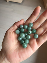 Load image into Gallery viewer, 10-10.5mm Type A 100% Natural light green dark green/gray(油青) Jadeite Jade bead pendant group PC194 Add on item
