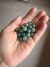 Load image into Gallery viewer, 10-10.5mm Type A 100% Natural light green dark green/gray(油青) Jadeite Jade bead pendant group PC194 Add on item
