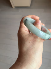 Load image into Gallery viewer, 54mm 100% natural type A light green with green floating flowers jadeite jade bangle PA258-3843 AllaboutjadeCanada.com only
