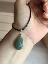 Load image into Gallery viewer, 100% Natural type A light green/gray candied dates Jadeite Jade pendant AX155
