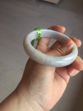 Load image into Gallery viewer, 58.8mm Certified type A 100% Natural light purple/white/orange Jadeite bangle G89-3054
