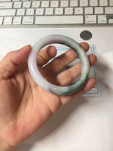 Load image into Gallery viewer, 55.5mm Certified 100% natural Type A sunny Green &amp; Light Purple(春带彩) jadeite jade bangle PH247-0509
