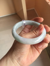 Load image into Gallery viewer, 57.5mm certified 100% natural Type A light green/purple jadeite jade bangle PE9-0311
