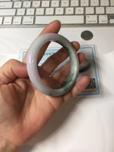 Load image into Gallery viewer, 55.5mm Certified 100% natural Type A sunny Green &amp; Light Purple(春带彩) jadeite jade bangle PH247-0509

