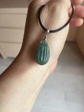 Load image into Gallery viewer, 100% Natural type A light green/gray candied dates Jadeite Jade pendant AX155
