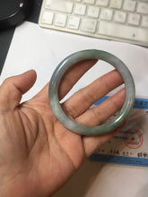 Load image into Gallery viewer, 57mm certified Type A 100% Natural dark green gray light purple round cut Jadeite Jade bangle PH214-3251
