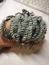 Load image into Gallery viewer, 100% natural type A green white Safety Guardian Button donut jadeite jade thread woven bracelets PD99

