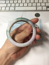 Load image into Gallery viewer, 55.5mm Certified 100% natural Type A sunny Green &amp; Light Purple(春带彩) jadeite jade bangle PH247-0509
