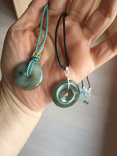 Load image into Gallery viewer, 22-25mm Type A 100% Natural dark green/white/yellow /gray/black Jadeite Jade Safety Guardian Button donut Pendant group PB49 (Add-on items)
