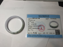 Load image into Gallery viewer, 53mm certified 100% natural Type A light green purple  jadeite jade bangle AA33-4281
