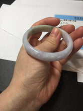 Load image into Gallery viewer, 53mm certified 100% natural Type A light green purple  jadeite jade bangle AA33-4281
