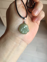 Load image into Gallery viewer, 100% Natural type A green brown doggy paw Jadeite Jade pendant AX154

