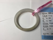 Load image into Gallery viewer, 48mm certified 100% natural Type A icy watery light green yellow white oval jadeite jade bangle PC16-6669
