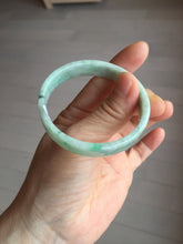 Load image into Gallery viewer, 51.7mm Certified type A 100% Natural sunny green light green with green flying flowers square Jadeite Jade bangle PA257-6942
