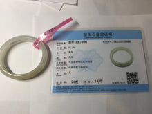 Load image into Gallery viewer, 48mm certified 100% natural Type A icy watery light green yellow white oval jadeite jade bangle PC16-6669
