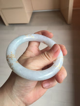 Load image into Gallery viewer, 59.2mm Certified 100% Natural type A light green/purple carved and golden-painted chubby round cut Jadeite Jade bangle PA167-4923
