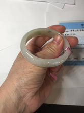 Load image into Gallery viewer, 48mm certified 100% natural Type A icy watery light green yellow white oval jadeite jade bangle PC16-6669
