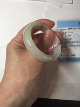 Load image into Gallery viewer, 48mm certified 100% natural Type A icy watery light green yellow white oval jadeite jade bangle PC16-6669
