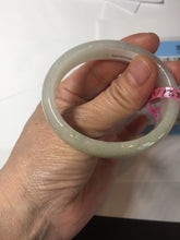 Load image into Gallery viewer, 48mm certified 100% natural Type A icy watery light green yellow white oval jadeite jade bangle PC16-6669
