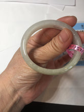 Load image into Gallery viewer, 48mm certified 100% natural Type A icy watery light green yellow white oval jadeite jade bangle PC16-6669
