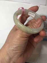 Load image into Gallery viewer, 48mm certified 100% natural Type A icy watery light green yellow white oval jadeite jade bangle PC16-6669
