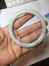 Load image into Gallery viewer, 58.3mm certified Type A 100% Natural light green flat round cut Jadeite Jade bangle PH215-3239
