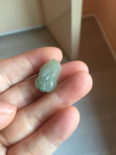Load image into Gallery viewer, 100% natural type A icy watery jadeite jade green/white 3D PiXiu(貔貅) pendant group necklace F160
