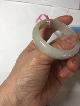 Load image into Gallery viewer, 48mm certified 100% natural Type A icy watery light green yellow white oval jadeite jade bangle PC16-6669
