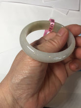 Load image into Gallery viewer, 48mm certified 100% natural Type A icy watery light green yellow white oval jadeite jade bangle PC16-6669
