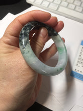 Load image into Gallery viewer, 53.5mm certified 100% natural Type A sunny green dark green purple  jadeite jade bangle AA34-4258
