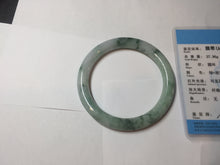 Load image into Gallery viewer, 56.9mm certified Type A 100% Natural green with green floating flowers Green Vines and Spring Blossoms(青藤与飞花)  round cut Jadeite Jade bangle PH216-3253
