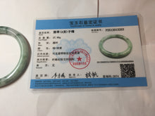 Load image into Gallery viewer, 56.9mm certified Type A 100% Natural green with green floating flowers Green Vines and Spring Blossoms(青藤与飞花)  round cut Jadeite Jade bangle PH216-3253

