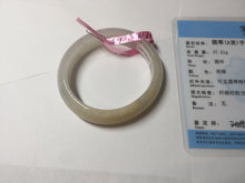 Load image into Gallery viewer, 47mm certified 100% natural Type A icy watery light green yellow white oval jadeite jade bangle PC17-6671
