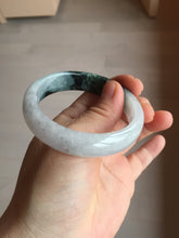 Load image into Gallery viewer, 53.4mm Certified Type A 100% Natural light purple/dark green jadeite Jade bangle BM60
