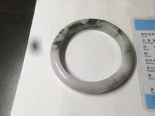 Load image into Gallery viewer, 56.3mm certified 100% natural Type A dark green/purple  jungle camouflage color jadeite jade bangle AX77-5285
