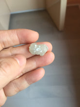Load image into Gallery viewer, 100% natural type A icy watery jadeite jade green/white 3D PiXiu(貔貅) pendant group necklace F160
