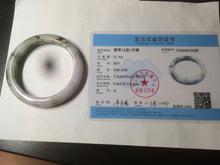 Load image into Gallery viewer, 56.3mm certified 100% natural Type A dark green/purple  jungle camouflage color jadeite jade bangle AX77-5285
