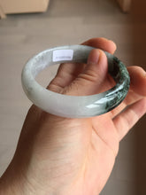 Load image into Gallery viewer, 53.4mm Certified Type A 100% Natural light purple/dark green jadeite Jade bangle BM60
