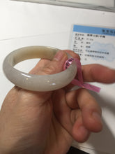 Load image into Gallery viewer, 47mm certified 100% natural Type A icy watery light green yellow white oval jadeite jade bangle PC17-6671
