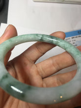 Load image into Gallery viewer, 56.9mm certified Type A 100% Natural green with green floating flowers Green Vines and Spring Blossoms(青藤与飞花)  round cut Jadeite Jade bangle PH216-3253
