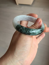 Load image into Gallery viewer, 53.4mm Certified Type A 100% Natural light purple/dark green jadeite Jade bangle BM60
